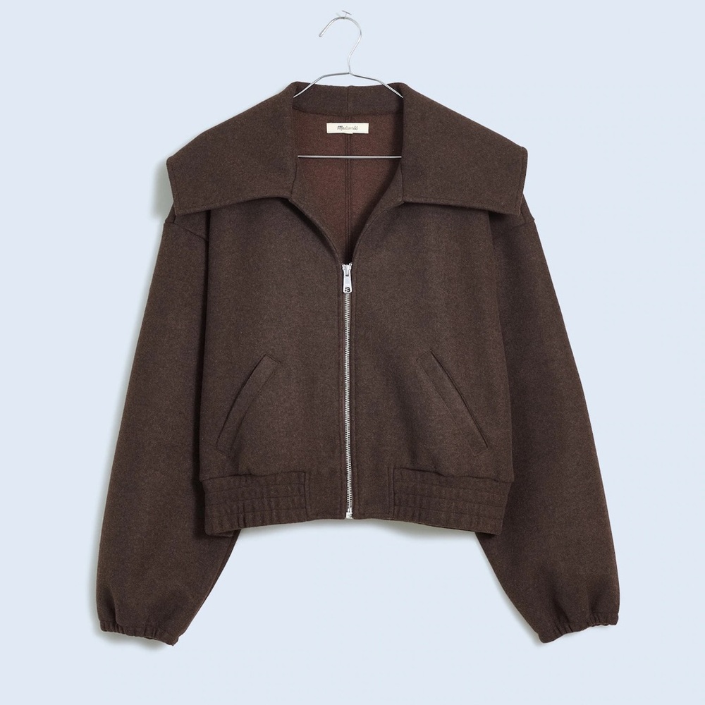 Madewell Zip-Front Shawl Bomber Jacket